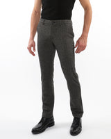 RUM HERRINGBONE WOOL-LOOK STRETCH KNIT TAILORED PANTS PM-3303-61