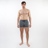 MIDNIGHT/TEAL DIAMONDS 2-1/2" INSEAM PRINTED SWIM SHORTS WITH MESH LINING PM-6002-58