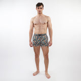 SPROUT/NAVY FLORAL 2-1/2" INSEAM PRINTED SWIM SHORTS WITH MESH LINING PM-6002-61