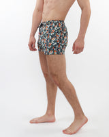 SPROUT/NAVY FLORAL 2-1/2" INSEAM PRINTED SWIM SHORTS WITH MESH LINING PM-6002-61