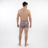 MINT/ TURQUOISE 3D SQUARES PRINTED SEERSUCKER SWIM SHORTS WITH MESH LINING PM-6018-43