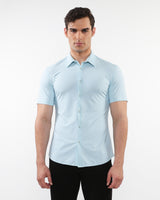 AQUA SOLID STRETCH PERFORMANCE SHORT SLEEVES SHIRT PM-76082