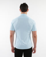 AQUA SOLID STRETCH PERFORMANCE SHORT SLEEVES SHIRT PM-76082