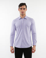 PURPLE SOLID STRETCH PERFORMANCE LONG SLEEVES SHIRT PM-76083