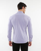 PURPLE SOLID STRETCH PERFORMANCE LONG SLEEVES SHIRT PM-76083