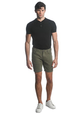 SAGE GREEN 8" INSEAM VINTAGE WASH STRETCH JEANS SHORTS PM-3032