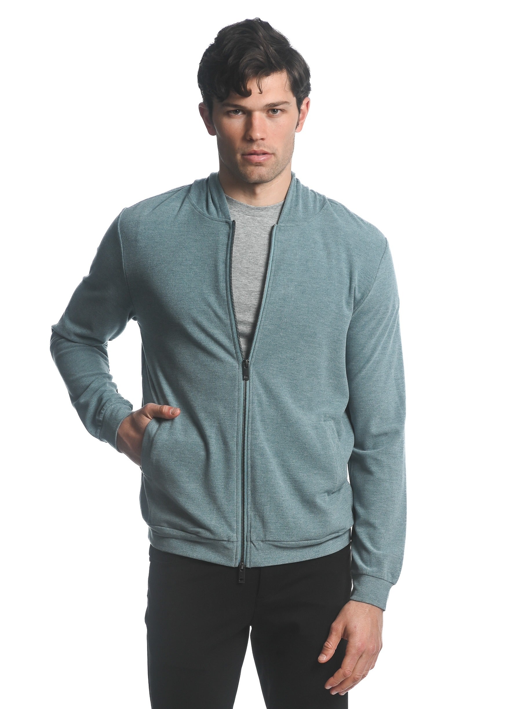 POOL STRETCH KNIT ZIP-UP HOODIE PM-75012