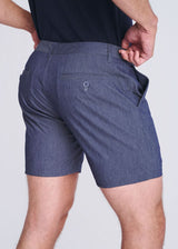 INDIGO 6" INSEAM CRINKLE STRETCH CHINO SHORTS PM-2544