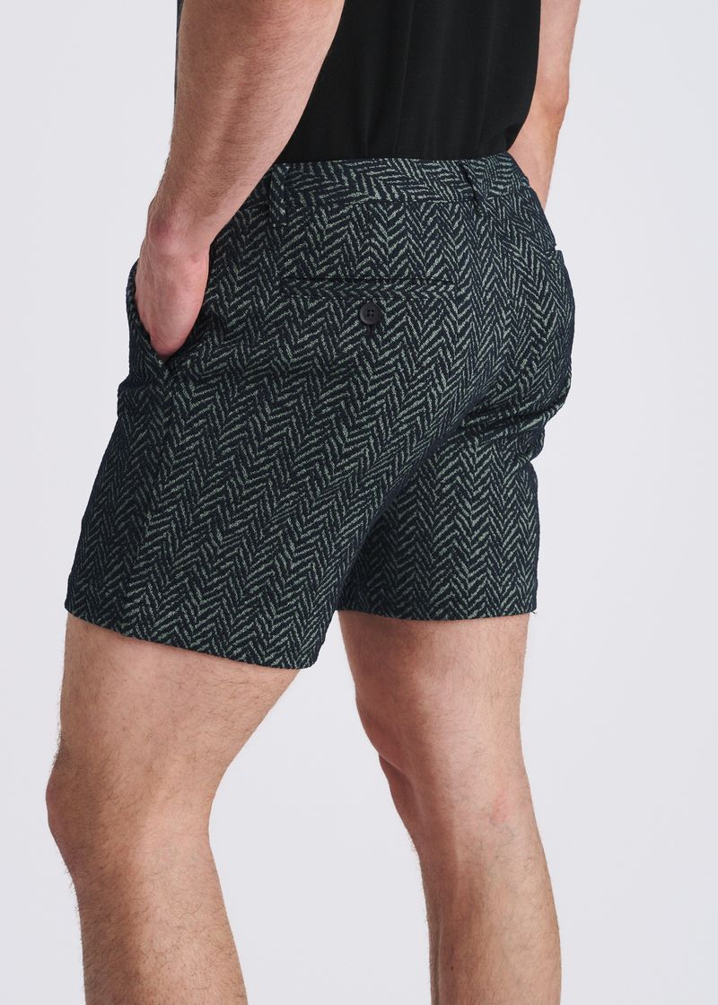 ADMIRAL HERRINGBONE JACQUARD 6" INSEAM STRETCH KNIT CHINO SHORTS PM-2548