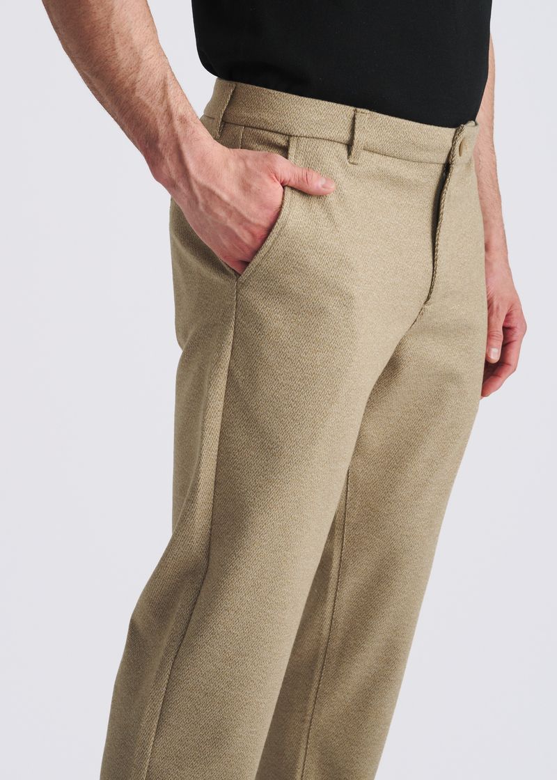 DESERT ZIGZAG CLASSIC FIT WOOL-LOOK STRETCH KNIT TAILORED PANTS PM-3063-02