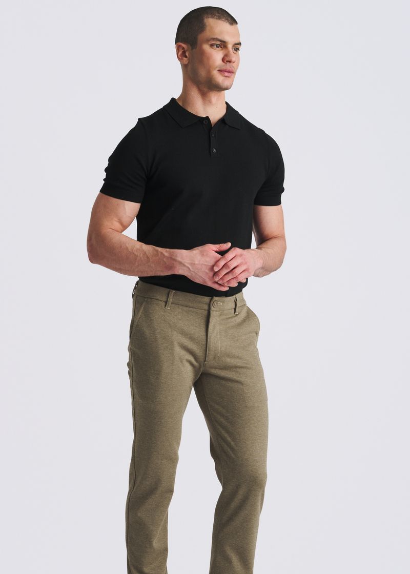COCOA WOOL-LOOK HERRINGBONE STRETCH KNIT TAILORED PANTS PM-3303-67