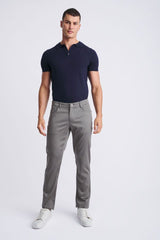 FOSSIL GREY LIGHTWEIGHT TEXTURED STRETCH WOVEN 5-POCKET JEANS PM-3052