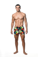NAVY/CRIMSON TROPICS MARBELLA 2.5" INSEAM SWIM SHORT PM-6002-48
