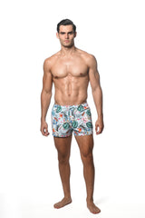 CLOUD/TEAL FAUNA MARBELLA 2.5" INSEAM SWIM SHORT PM-6002-49