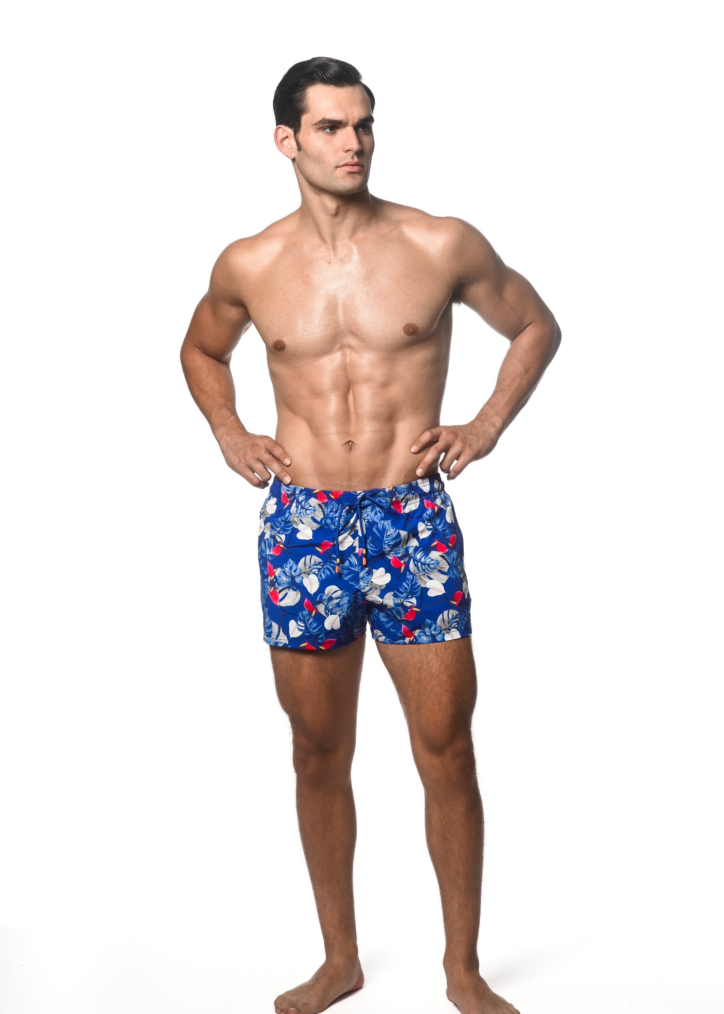 COBALT/RED TROPICALE MARBELLA 2.5" INSEAM SWIM SHORT PM-6002-50
