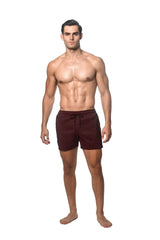 BORDEAUX TRIAD 4.5" INSEAM JACQUARD SWIM SHORT W/ MESH LINER PM-6016-05