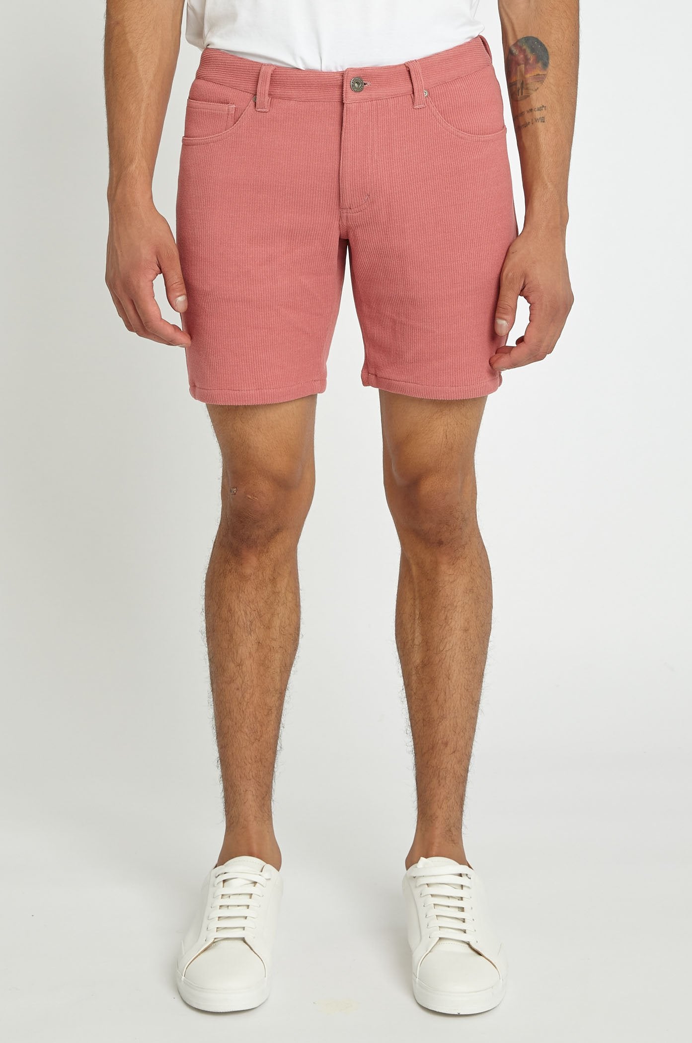 SALMON 8" INSEAM STRETCH KNIT CORDS JEANS SHORT PM-3015 Final Sale