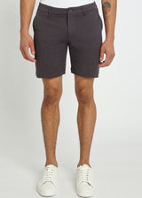 SHADOW GREY 8"INSEAM SOLID SLUB KNIT FLEECE SHORT PM-2440