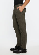 MOCHA FLECKED STRETCH KNIT WOOL LOOK PANTS PM-3303-41