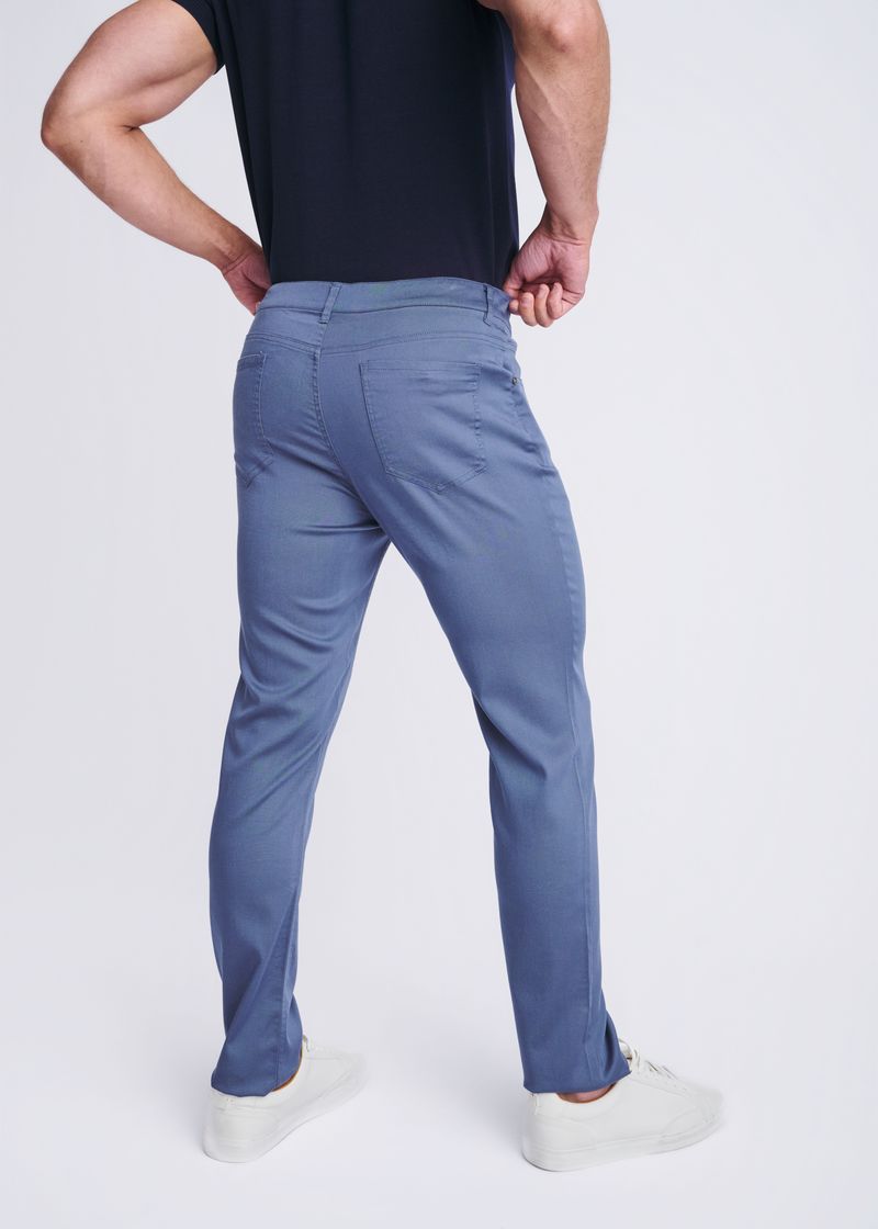 PACIFIC BLUE LIGHTWEIGHT TEXTURED STRETCH WOVEN 5-POCKET JEANS PM-3052