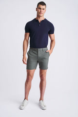 PEWTER 6" INSEAM TEXTURED STRETCH WOVEN CHINO SHORTS PM-2545