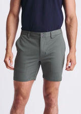 PEWTER 6" INSEAM TEXTURED STRETCH WOVEN CHINO SHORTS PM-2545