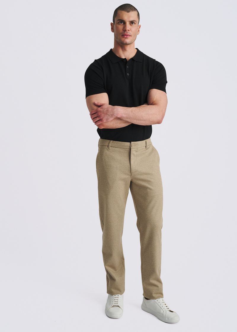 DESERT ZIGZAG CLASSIC FIT WOOL-LOOK STRETCH KNIT TAILORED PANTS PM-3063-02