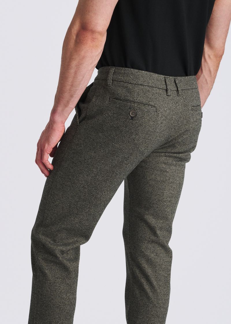 BARK WOOL-LOOK HERRINGBONE STRETCH KNIT TAILORED PANTS PM-3303-68