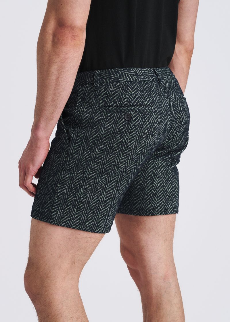 ADMIRAL HERRINGBONE JACQUARD 6" INSEAM STRETCH KNIT CHINO SHORTS PM-2548