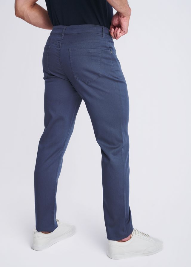 ATLANTIC BLUE LIGHTWEIGHT TEXTURED STRETCH WOVEN 5-POCKET JEANS PM-3053