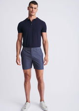 INDIGO 6" INSEAM CRINKLE STRETCH CHINO SHORTS PM-2544