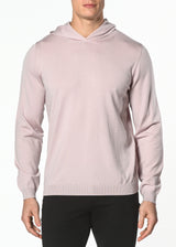 MAUVE SOLID SILK/TENCEL KNITTED HOODIE