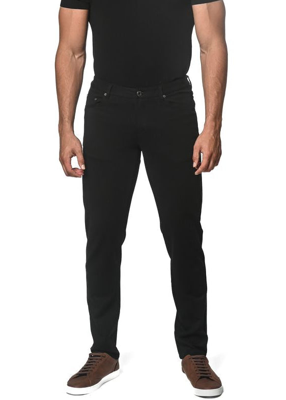 BLACK 5 POCKET STRETCH KNIT JEANS PM-3045
