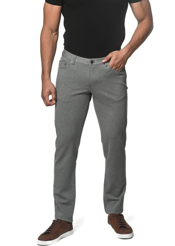 GREY 5 POCKET STRETCH KNIT JEANS PM-3045