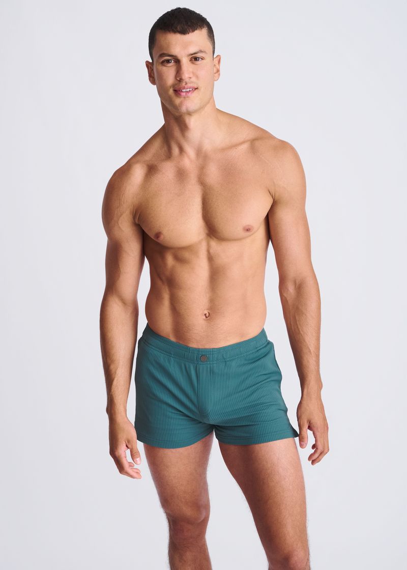VIRIDIAN SEERSUCKER SWIM SHORTS W/MESH LINING PM-6023