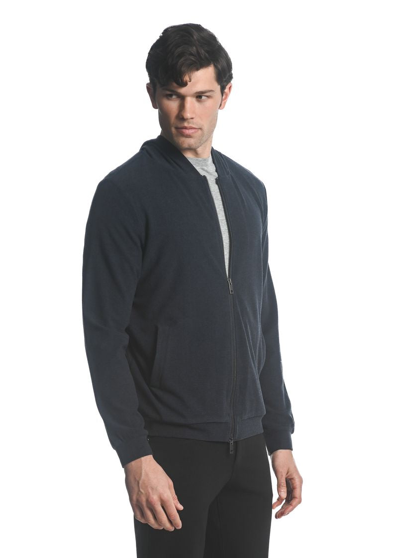 MIDNIGHT STRETCH KNIT ZIP-UP HOODIEPM-75012
