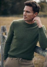 MOSS CREW NECK WOOL SWEATER PM-16406
