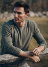 KELP STRETCH KNIT LONG SLEEVES CREW PULLOVER PM-75011