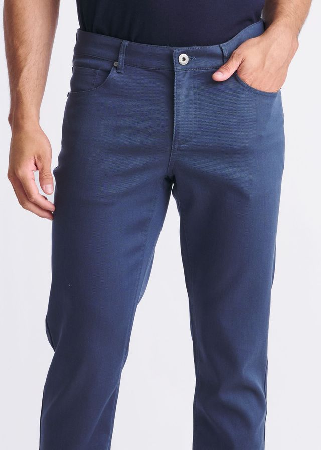 ATLANTIC BLUE LIGHTWEIGHT TEXTURED STRETCH WOVEN 5-POCKET JEANS PM-3053