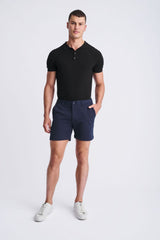 NAVY 6" INSEAM TEXTURED STRETCH KNIT CHINO SHORTS PM-2542