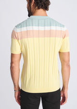 YOLK/STALK COLOR BLOCK SILK/TENCEL 3-BUTTON KINIT POLO PM-16322