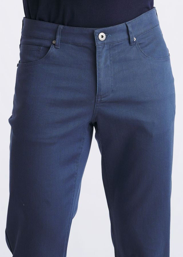 ATLANTIC BLUE LIGHTWEIGHT TEXTURED STRETCH WOVEN 5-POCKET JEANS PM-3053