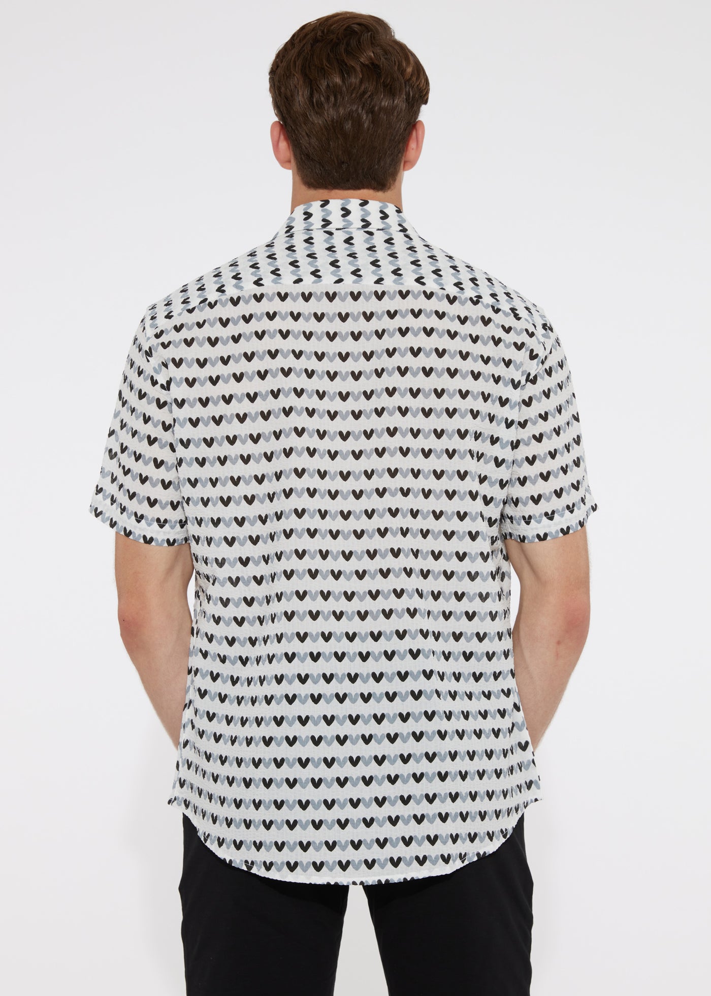 [PERSTEP]★韓国人気★SEERSUCKER LOOSE FIT CHECK HALF SHIRT SHORT SLEEVE SEERSUCKER SHIRT - FFSH25 | FAIRFAX