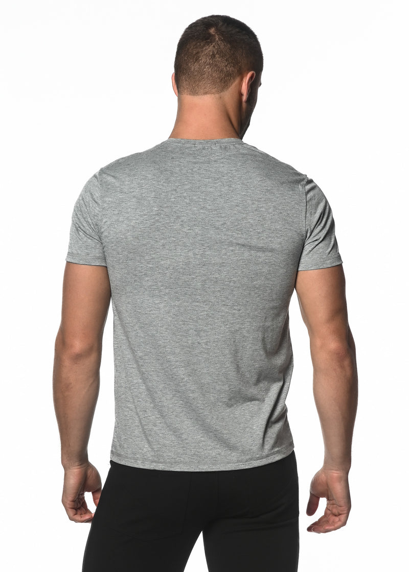 GREY TRI-BLEND CREW NECK SHORT SLEEVE TEE PM-1420