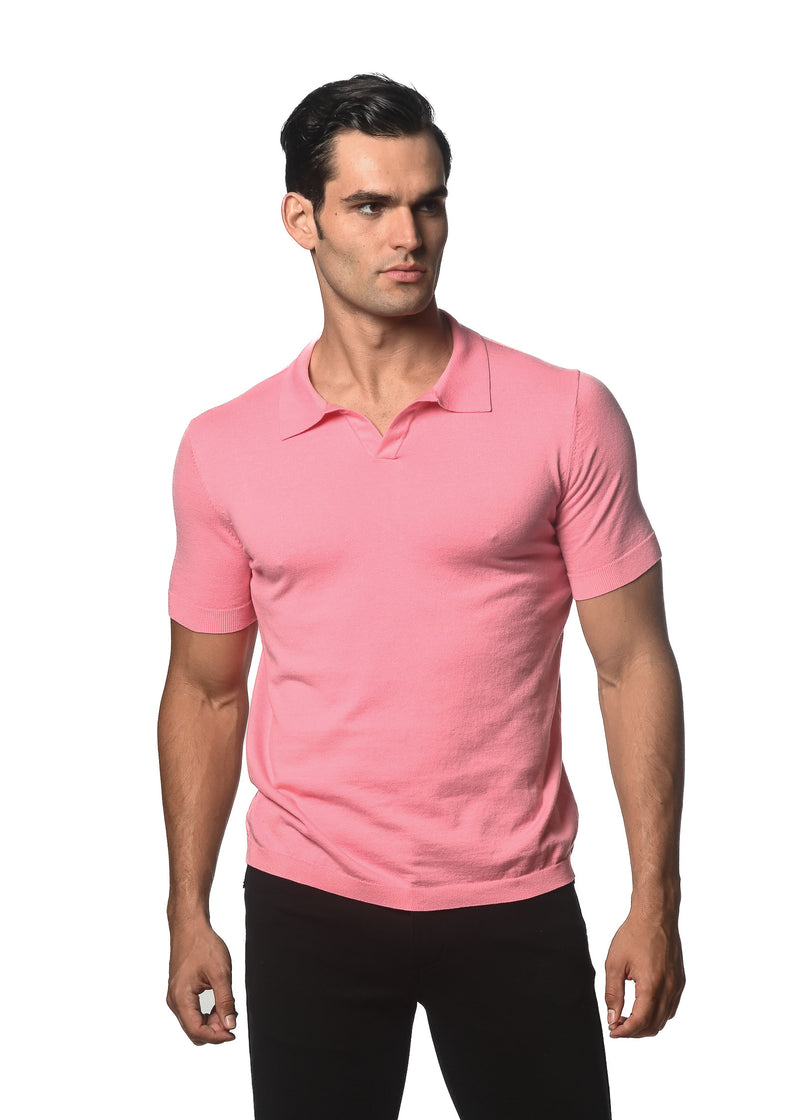 BUBBLE GUM JOHNNY COLLAR KNITTED POLO PM-16230