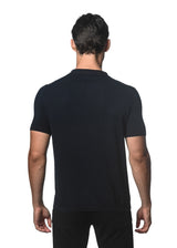 NAVY JOHNNY COLLAR KNITTED POLO PM-16230