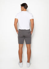 ASH GREY 8"INSEAM SOLID SLUB KNIT FLEECE SHORT PM-2440