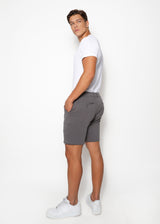 ASH GREY 8"INSEAM SOLID SLUB KNIT FLEECE SHORT PM-2440