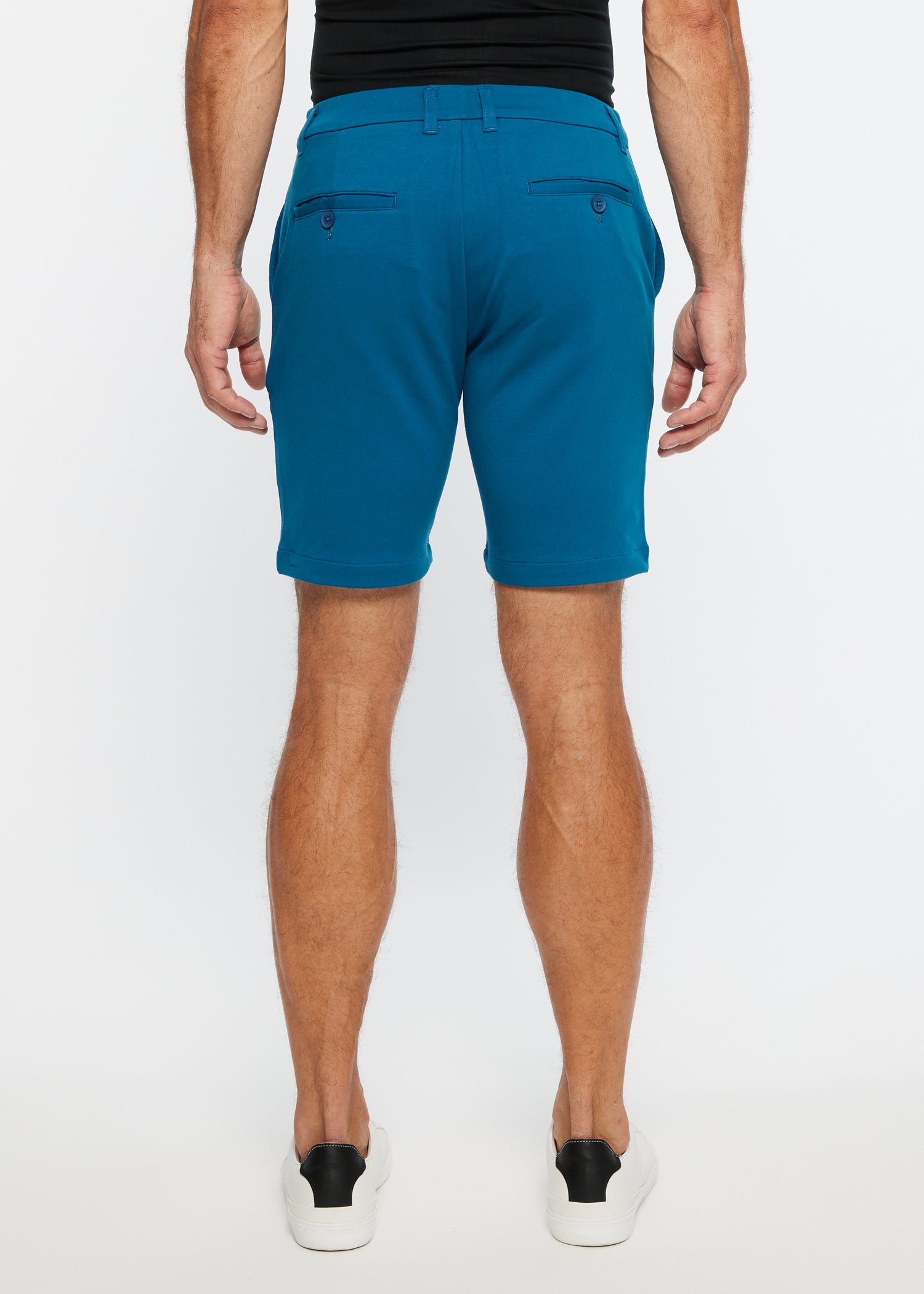 BLUE TEAL 8"INSEAM SOLID SLUB KNIT FLEECE SHORT PM 2440 Final sale