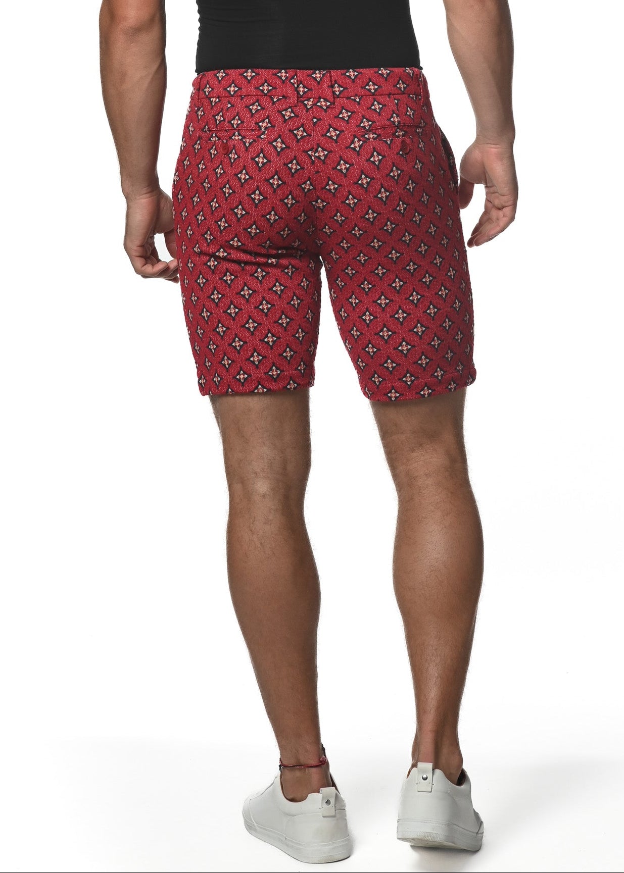 RED STAR 8" INSEAM STRETCH KNIT JACQUARD SHORT PM-2516